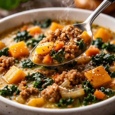 Image of Butternut Squash and Italian Sausage Soup