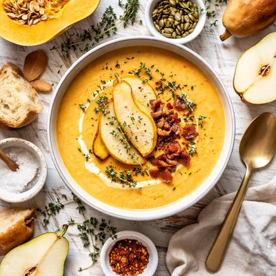 Image of Butternut Squash and Pear Soup