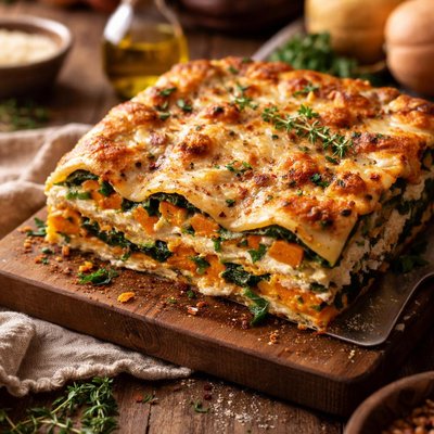 Image of Butternut Squash and Spinach Lasagna