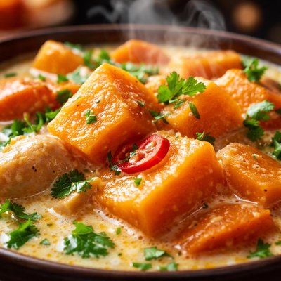 Image of Butternut Squash and Yams in Coconut Milk from West Africa