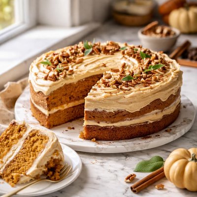 Image of Butternut Squash Cake W Brown Sugar Frosting