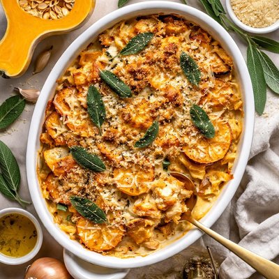 Image of Butternut Squash Gratin with Onion and Sage