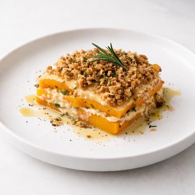 Image of Butternut Squash Gratin with Rosemary Breadcrumbs