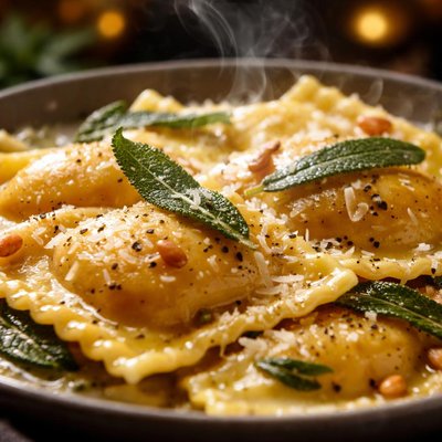 Image of Butternut Squash Ravioli with Sage Butter