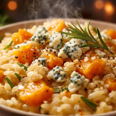 Image of Butternut Squash Rosemary and Blue Cheese Risotto