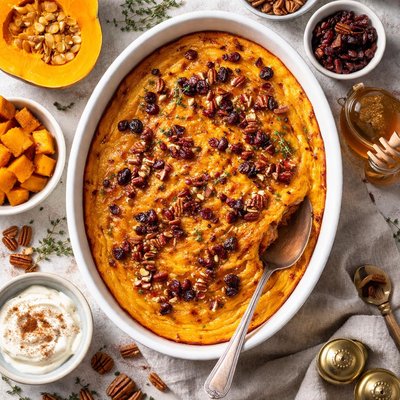 Image of Butternut Squash Souffle or Kugel