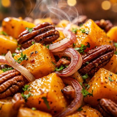 Image of Butternut Squash with Onions and Pecans