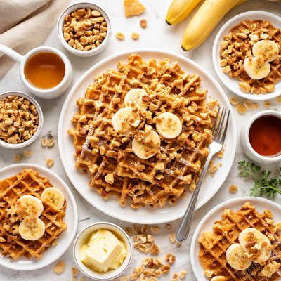 Image of Butterscotch Banana Bread Waffles