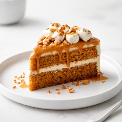 Image of Butterscotch Cake with Marshmallows