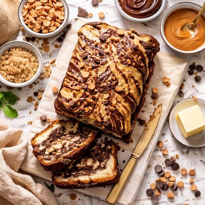 Image of Butterscotch Chocolate Marble Cake
