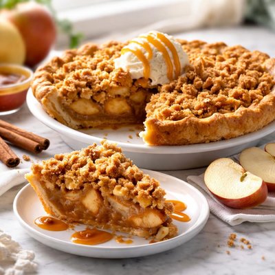 Image of Butterscotch Crumb Apple Pie