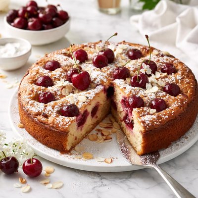 Image of Buttery Cherry Drop Cake