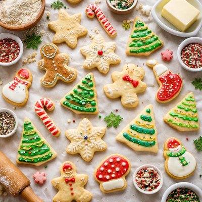 Image of Buttery Cut Out Christmas Cookies