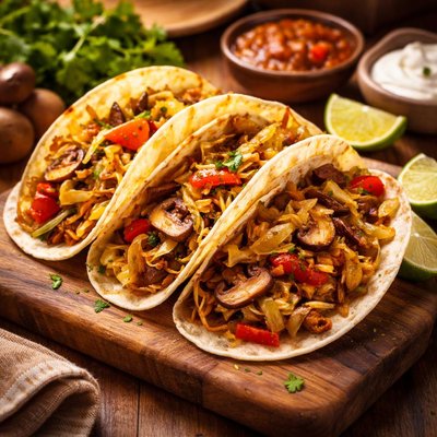Image of Cabbage and Mushroom Fajitas