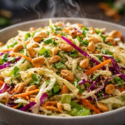 Image of Cabbage and Peanut Coleslaw