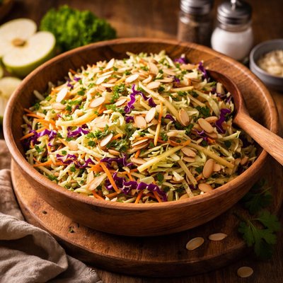 Image of Cabbage Apple and Almond Slaw