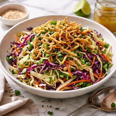 Image of Cabbage Salad Vinaigrette with Crunchy Noodles