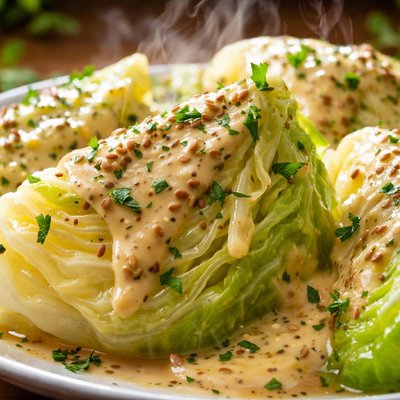 Image of Cabbage with Mustard Sauce