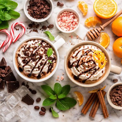 Image of Caf Mocha Mint or Caf Mandarin Mocha