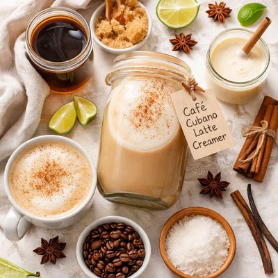 Image of Cafe Cubano Latte Homemade Liquid Coffee Creamer