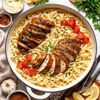 Image of Cajun Chicken Fettuccine Alfredo