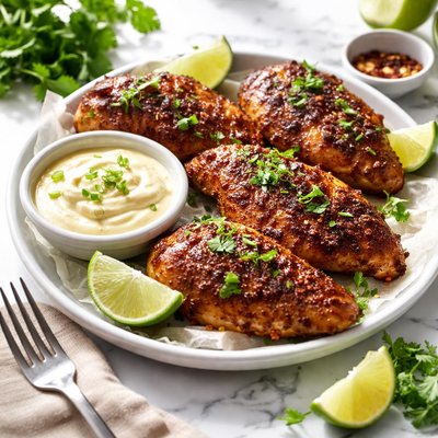 Image of Cajun Chicken with Ginger Lime Mayonnaise