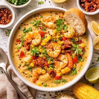 Image of Cajun Corn and Shrimp Chowder