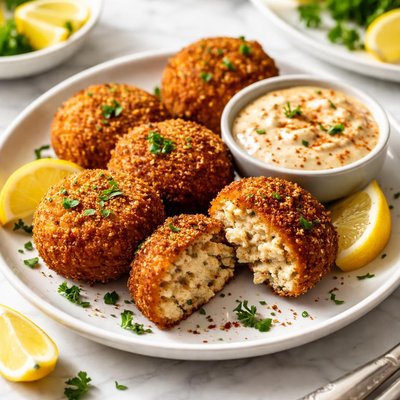 Image of Cajun Crab Croquettes with Zesty Remoulade Sauce