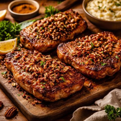 Image of Cajun Pecan Pork Chops