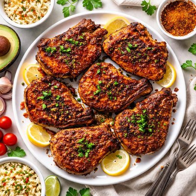 Image of Cajun Rubbed Pork Chops