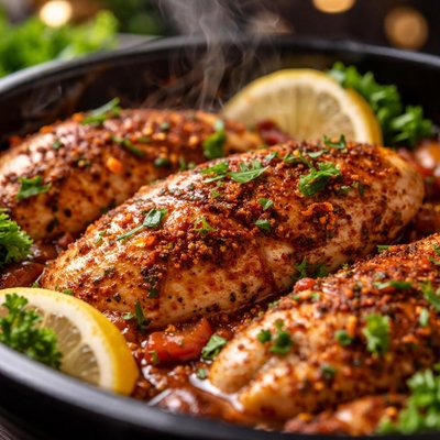 Image of Cajun Seasoned Chicken Crock Pot