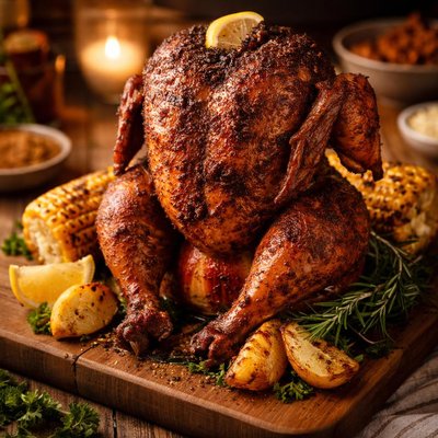 Image of Cajun Smoked Beer Can Chicken