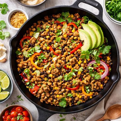 Image of Cajun Turkey Burger Skillet