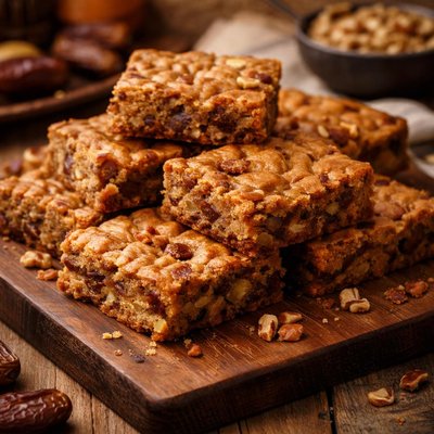Image of Cake Mix Chewy Date Nut Bars