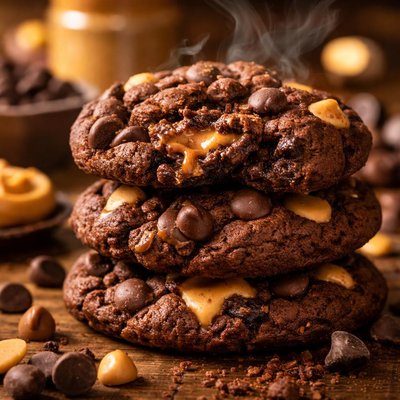 Image of Cake Mix Chocolate Peanut Butter Cookies