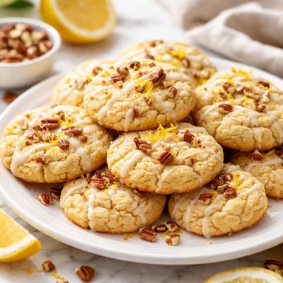 Image of Cake Mix Lemon Pecan Cookies