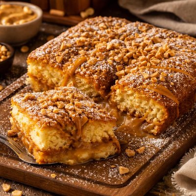 Image of Cake Mix Peanut Butter Pudding Cake