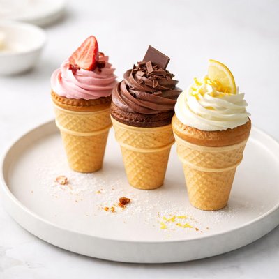 Image of Cakes in a Cone