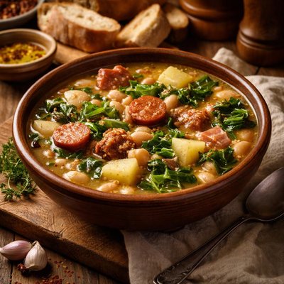 Image of Caldo Gallego Galician White Bean Soup Portuguese