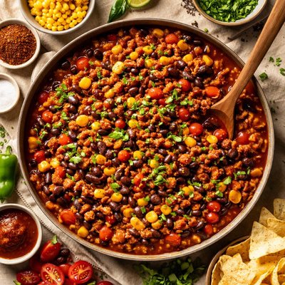 Image of Calico Beans with Adobo Sauce