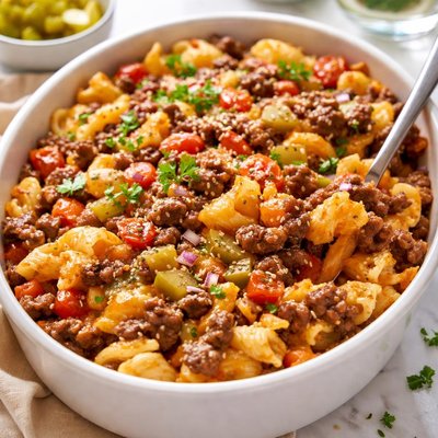 Image of California Cheeseburger Pasta Casserole