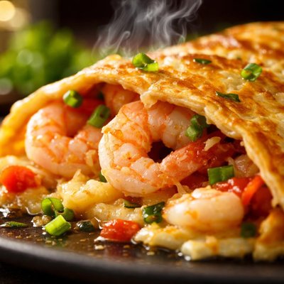 Image of California Pink Shrimp Omelette