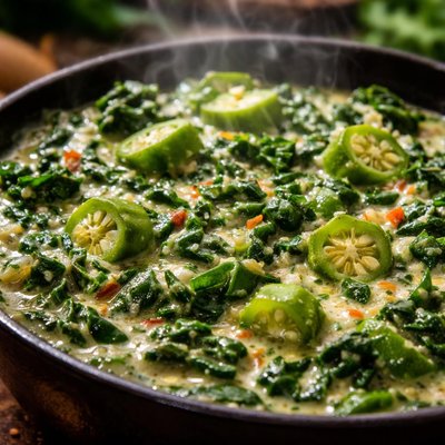 Image of Callaloo Creamy Spinach and Okra