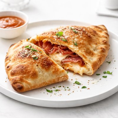 Image of Calzone with Ham Salami Cheese