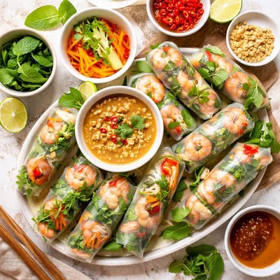 Image of Cambodian Summer Rolls and Dipping Sauce