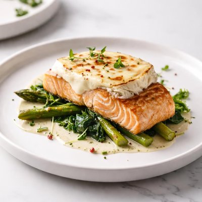 Image of Camembert Topped Salmon