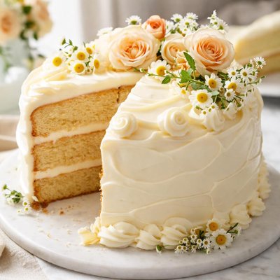 Image of Cameo Cake with White Chocolate Frosting