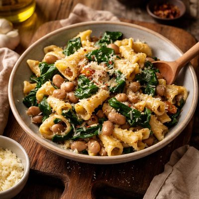 Image of Campanelle with Spinach and Beans