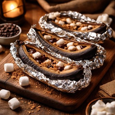 Image of Campfire Chocolate Bananas