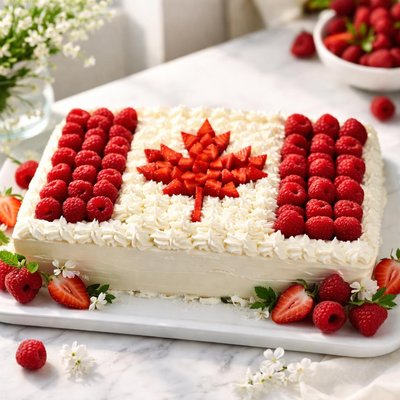 Image of Canada Day Flag Cake